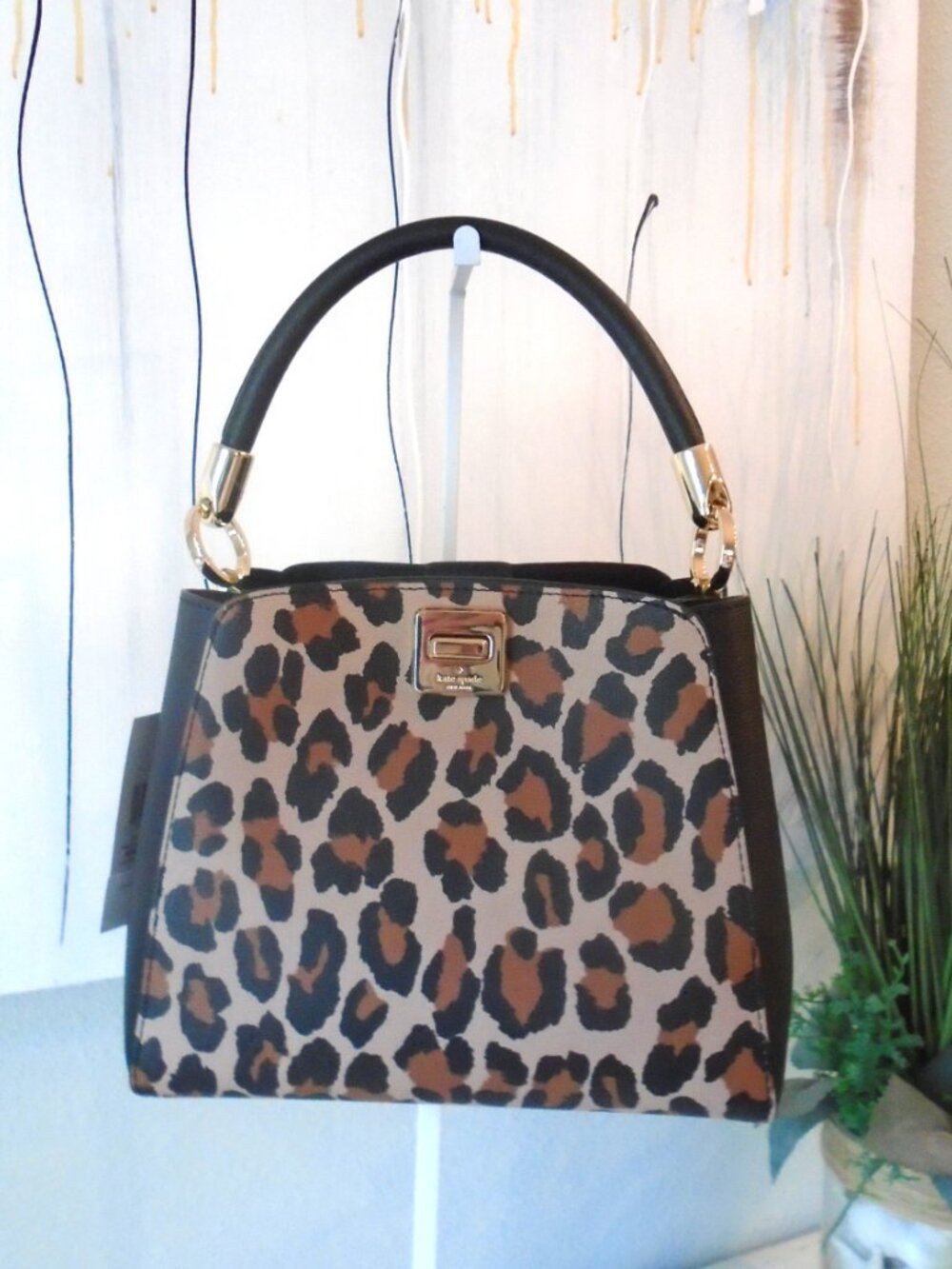 NWT 😍 KATE SPADE NY Phoebe Small Spotted Leopard Top Handle Cross Body Satchel